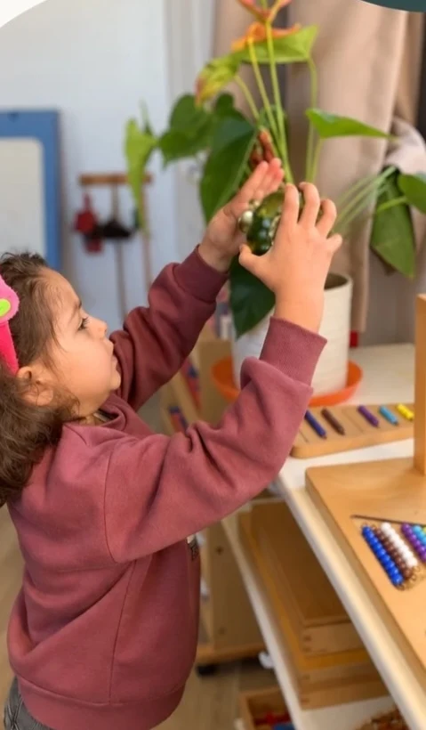 Enfant en activité Montessori dans la Maison des Enfants